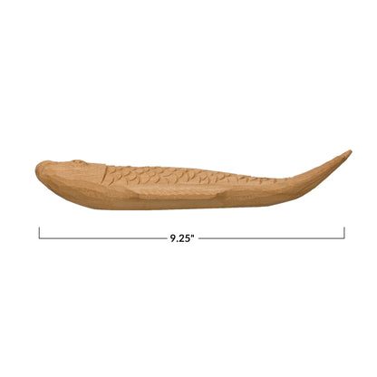 Creative Co-Op Decorative Hand Carved Wood Fish, Natural Décor - WoodArtSupply