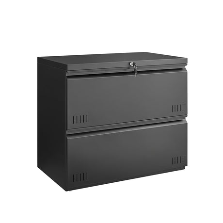 Approgreent 2 Drawer File Cabinet, File Cabinets for Home Office, Printer Stand, File Cabinet with Lock, Lateral Filing Cabinet for A4/Letter/Legal Size File Folders, Assembly Required(Black) Approgreent
