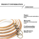5 Pieces 8 inch Round Embroidery Hoops, Imitated Wood Plastic Display Frame for Cross Stitch Embroidery Round Hoops Arts Decoration guofa