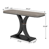 LITTLE TREE Industrial Entryway Console Table, Compact Foyer Hallway Accent Table for Small Space LITTLE TREE