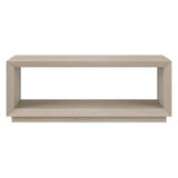 Henn&Hart 48" Wide Rectangular Coffee Table in Beech White, for Home, Living Room, Bedroom, Entertainment Room, Office Henn&Hart