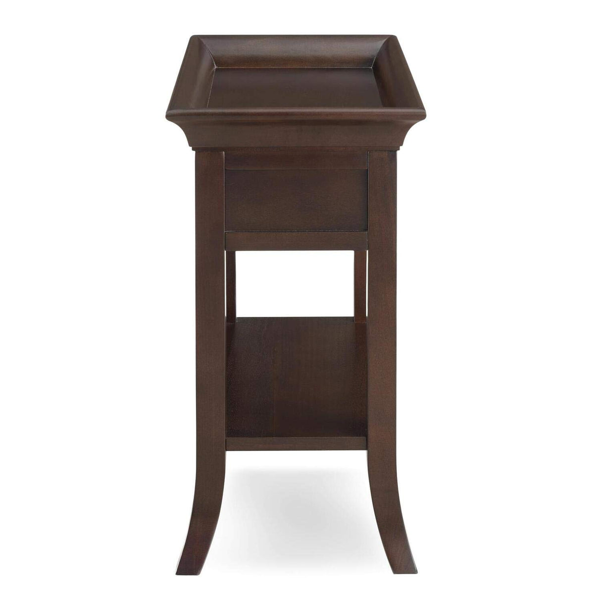 Leick Home Traditional Cherry Tray Edge Chairside Table Leick Home