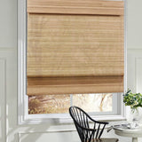 LANTIME Wood Window Roman Shades, Lined Blackout Bamboo Roman Shades Blinds, Easy Installation for Home and Garden, Pattern 6 LANTIME