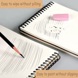 Mixed Media Sketch Pad,5.5" x 8.5" Spiral Bound (98lb/160gsm), 90 Sheets, Pack of 3, Durable Acid Free Sketchbook Hardcover Sketchbook, for Wet and Dry Media, Drawing, Painting (3 Pack- 5.5"X8.5") FONTSATTY