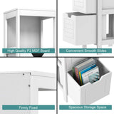 Tangkula Bathroom Floor Cabinet, Narrow Wooden Storage Cabinet w/2 Switchable Drawers, Multifunctional Side Cabinet for Bathroom, Freestanding Small Cabinet for Small Spaces, 12 x 12 35 Inch (White) Tangkula