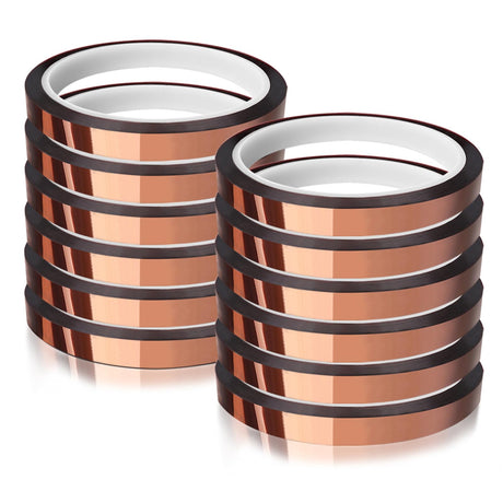 MEBMIK Heat Tape for Sublimation Transfer, Heat Resistant, Adhesive Transfer Tape, Thermal, No Residue, 12 Rolls 10mm x33m(108ft) MEBMIK