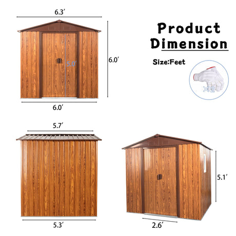 Outdoor Metal Storage Shed With Floor Base HouseOfZazla