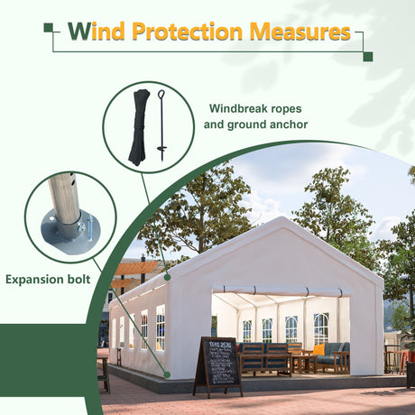 16x32 Ft Party Tent with Removable Sidewalls and Storage Bags HouseOfZazla