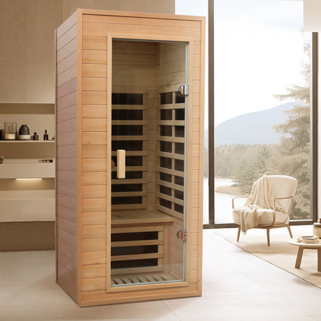 Hemlock Far Infrared Roof Embedded Indoor Sauna Room HouseOfZazla