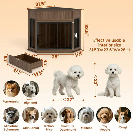 Corner Dog Crate HouseOfZazla