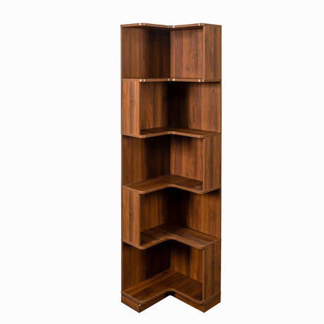 Corner Book Shelf - 5 Tier Corner Bookshelf HouseOfZazla