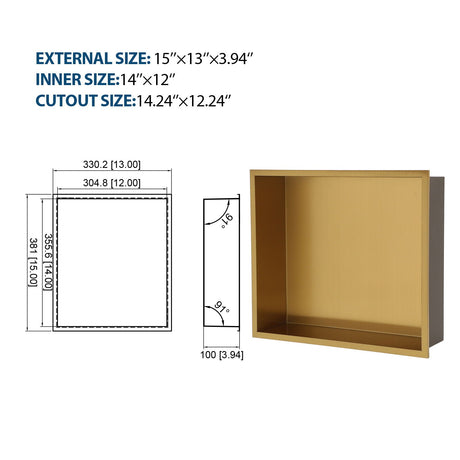 Stainless Steel Shower Niche With Seamless Design For Bathroom Storage HouseOfZazla