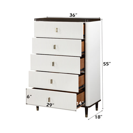 Carena - 5 Piece Bedroom Set (Eastern King Bed, Dresser, Chest, Mirror, Nightstand) HouseOfZazla