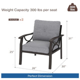 Patio Furniture Set with Coffee Table and Cushions for Backyard