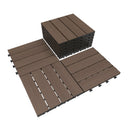 9 Pcs Interlocking Deck Tiles, 12" x 12" HDPE Outdoor Flooring HouseOfZazla