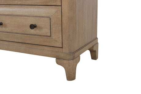 Queen Canopy Bedroom Set With A 2 Drawer Nightstand A Dresser With Poster Mirror And A Door Chest - Sand HouseOfZazla