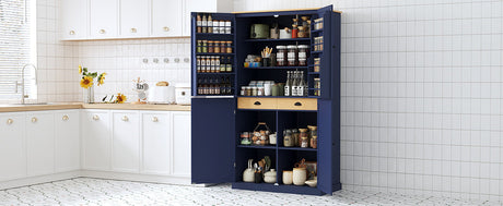 TOPMAX Large Freestanding Kitchen Pantry Storage Cabinet HouseOfZazla