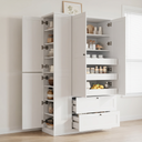 TOPMAX 73.6" Tall Farmhouse Kitchen Pantry Cabinet with 8 Shelves HouseOfZazla