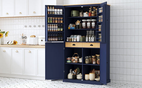 TOPMAX Large Freestanding Kitchen Pantry Storage Cabinet HouseOfZazla