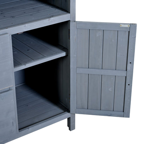 TOPMAX Large Fir Wood Potting Bench with Hutch and Storage HouseOfZazla