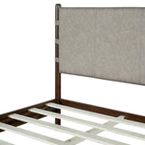 Premium Rubber Wood Platform Bed Frame, King Size with Headboard