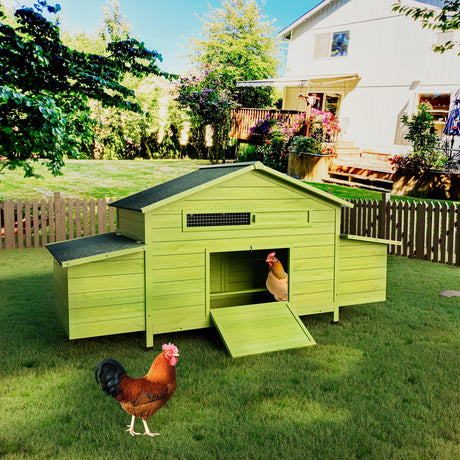 11.12 ft² Large Wooden Chicken Coop with Nesting Boxes & Perch HouseOfZazla