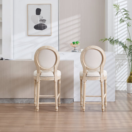 French Country 26'' Height Bar Chairs Set of 2 HouseOfZazla
