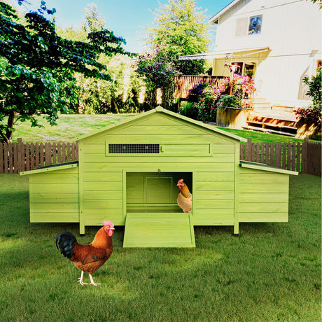 11.12 ft² Large Wooden Chicken Coop with Nesting Boxes & Perch HouseOfZazla