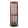 6 Shelf Lighted Corner Curio Cabinet With Adjustable Tempered Glass Shelves And Mirror Back (E26 Light Bulb Not Included) HouseOfZazla