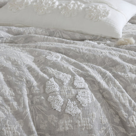 Tacey 5 Pc Textured Woven Jacquard Comforter Set HouseOfZazla