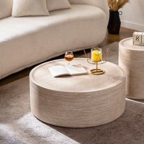 31.5'' Round Coffee Table with Mars Pattern HouseOfZazla