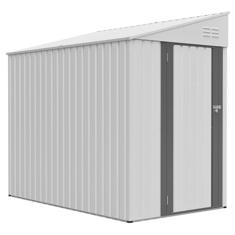 White 4' x 7' Lean-To Storage Shed HouseOfZazla