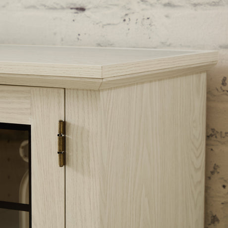 58" Modern TV Stand with Electric Fireplace and Storage HouseOfZazla