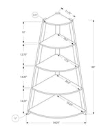 4-Tier Corner Bookshelf, Modern & Contemporary Style