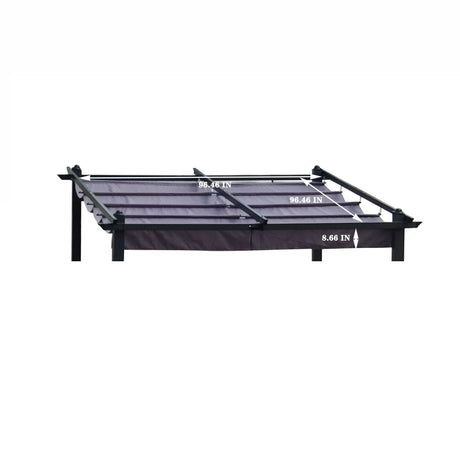 Replacement Canopy Top Cover Fabric For Outdoor Patio Retractable Pergola Sun-Shelter Canopy HouseOfZazla
