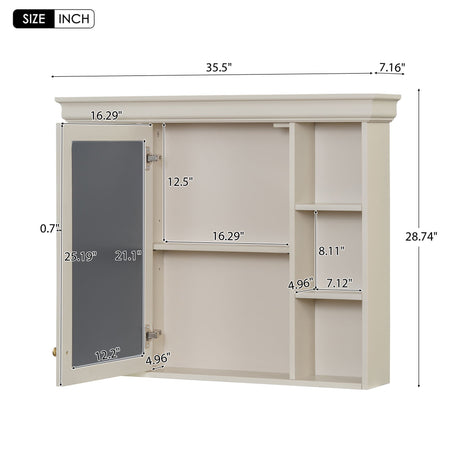Wall Mounted Bathroom Storage Cabinet With Mirror Door HouseOfZazla