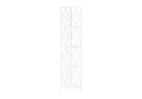 4 Tier Corner Bookshelf Bookcase for Office, Transitional Style HouseOfZazla