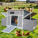 Large Wooden Chicken Coop Outdoor Hen House with Nesting Boxes HouseOfZazla