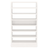 8 Tier Tall Shoe Rack, Wooden Shoe Storage Cabinet, Entryway Organizer - White
