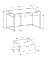 Computer Desk for Home Office, Laptop, 1 Storage Drawer, Contemporary & Modern