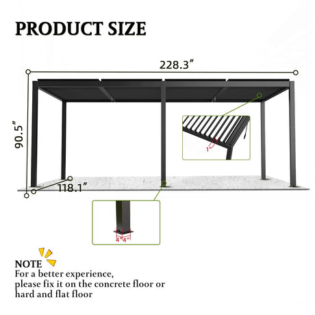 Louver Pergola Aluminium Frame & Louvers HouseOfZazla