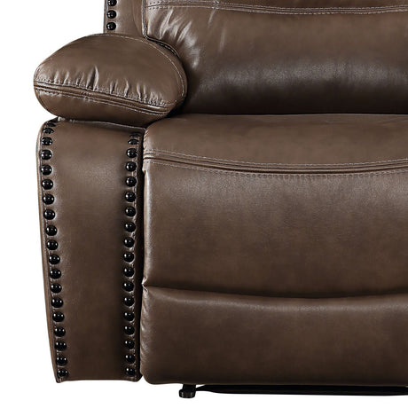 Aashi Leather Gel Match Recliner Chair - Brown HouseOfZazla