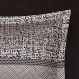 7 Piece Jacquard Comforter Set Grey/Taupe Queen