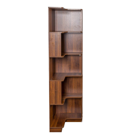 Corner Book Shelf - 5 Tier Corner Bookshelf HouseOfZazla