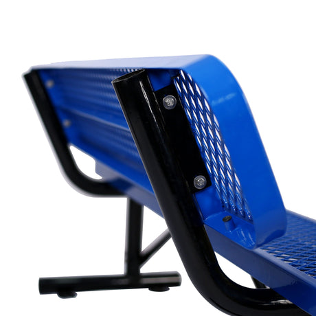 6' Outdoor Steel Bench With Backrest HouseOfZazla