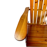 Foldable Solid Wood Adirondack Chair in Oak Finish