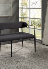 Jaramillo Chenille Bench Black