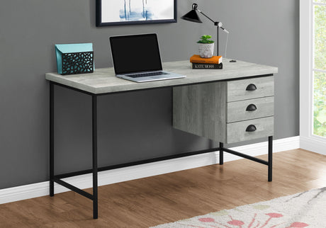 Computer Desk For Home Office, Laptop, 3 Storage Drawers, Contemporary & Modern HouseOfZazla