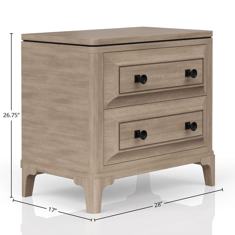 Queen Canopy Bedroom Set With A 2 Drawer Nightstand A Dresser With Poster Mirror And A Door Chest - Sand HouseOfZazla
