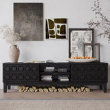 Media Console With 4 Drawers And Cable Management